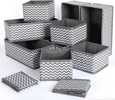 12-delige lade-organizer set - Opvouwbare opbergdozen voor kleding, ondergoed en accessoires