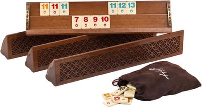 Handgemaakte Rummy Speelset - Okey - Luxe uitgave - Inclusief Tas - Rummi - Bordspel - Okey Takimi