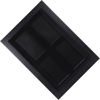 Kaartendisplay Frame - Wandrek Kaarten - Verzameling Tonen - Snel Wissel Mechanisme - 39 x 28 x 3 cm - Zwart