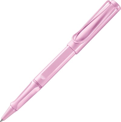 LAMY safari lightrose rollerbalpen - tijdloze klassieke pen met ergonomische greep & lijndikte M - lichaam van robuust ASA-kunststof, met rollerbalvulling M 63 in zwart