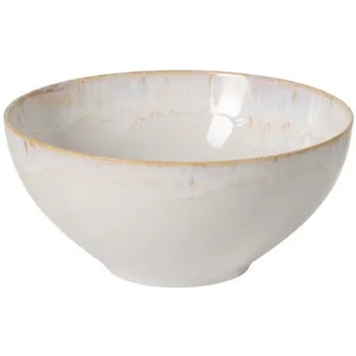Costa Nova aardewerk serveerschaal 24 cm Taormina wit met gouden rand