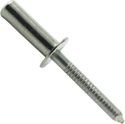 Blind Niet (1 stuk) - Plat Hoofd - DIN 7337 - ISO 16585 - Roestvrij Staal A2 - 4.8 X 12 mm