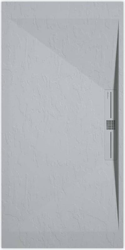 Sanifun douchebak Stone Side Gray 7035 Slate 900 x 800 P