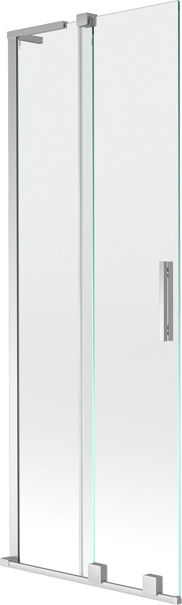 Mexen Velar L badwand tweedelige schuifdeur 75 x 150 , transparant, chroom - 896-075-003-01-01