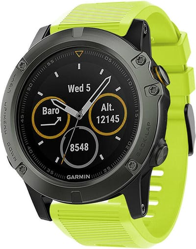 Strap-it siliconen bandje geschikt voor Garmin Fenix 9 (Pro) 51mm / Fenix 8 (Pro) 51mm / Garmin Fenix 7x (Pro - Sapphire Solar) / Fenix 6x (Pro - Sapphire) / Fenix 5x (Plus) / Fenix 3 / Epix Pro (Gen 2 - 51mm) / Enduro 1-2-3 / Quatix 7x-8 (51mm)