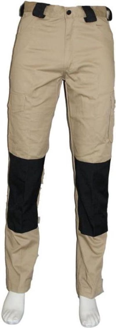 Werkbroek katoen/polyester kaki-zwart maat 57