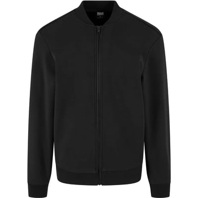 Urban Classics - Cozy College jacket Sweater/trui met rits - S - Zwart