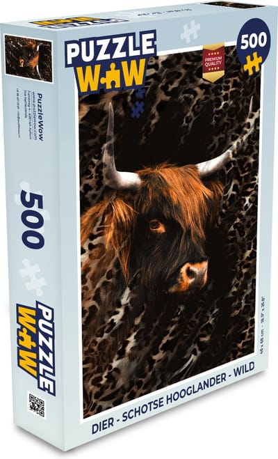 Puzzel Dier - Schotse Hooglander - Wild - Legpuzzel - Puzzel 500 stukjes
