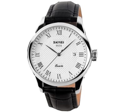 Klassiek Horloge Heren – Zwart Leer - Polshorloge - Giftbox