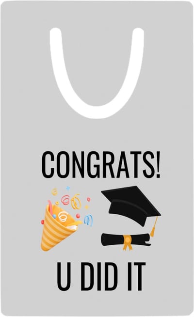 Hacebo® - congrats you did it metalen boekenlegger - Geslaagd - studenten - cadeau - geslaagd - student - gefeliciteerd Bladwijzer boekenleggers - 7.6 cm x 5cm