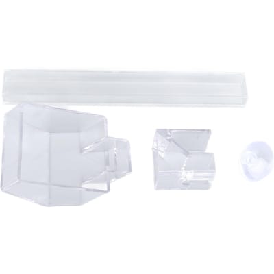 Tube Alimentateur Tube d'Alimentation Acrylique Transparent Empêcher la Nourriture de Flotter Tube d'Alimentation Crevettes pour Aquarium Bac à Poissons white