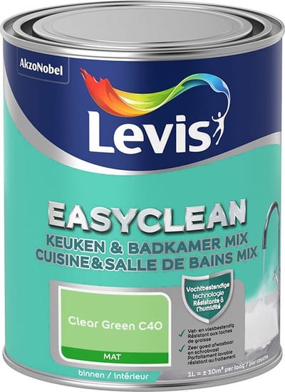 Levis - Easyclean Keuken & Badkamer Mix - Clear Green C40 - Mengverf - 1 L