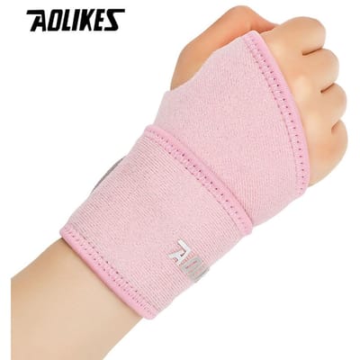 Aolikes Bracelet de poignet réglable Support attelle pour tunnel carpien pour le sport Tendinite Soulagement de la douleur Arthrite Wrap de poignet rose