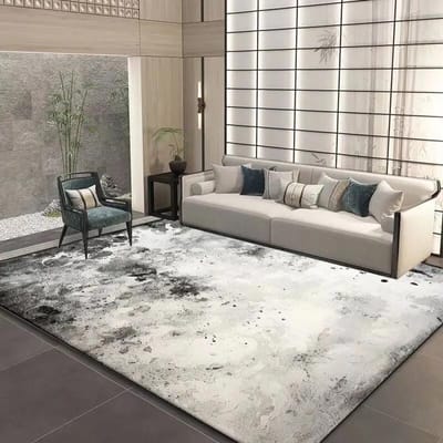 Nordic Luxe Stijl Woonkamer Tapijt Abstracte Slaapkamer Decor Grote Kleden Wasbaar Antislip Elastisch Kantoor Vloermat Comfortabel 60*90cm