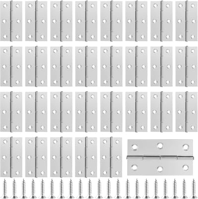 Cosensi- Deurscharnieren Set van 30 - RVS Scharnieren 66 x 37 mm - Scharnierpen - Scharnieren voor Keukenkastjes - Antislip - Eenvoudige Installatie