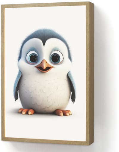 Wandlamp 40x60 cm - Oplaadbaar - Pinguïn - Dieren - Meisjes - Kind - Jongens - Wandlampen binnen woonkamer - Slaapkamer lamp - Decoratieve nachtlamp - Vloerlamp draadloos