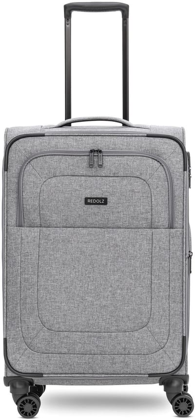 Redolz Essentials 12 MEDIUM 4-wiel trolley 67 cm met uitbreidingsplooi - Zachte bagage - TSA slot - grey2