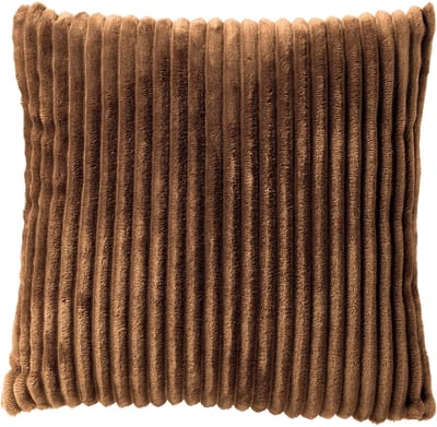 Dutch Decor MART - kussenhoes 45x45 cm - zacht ribfluweel - gerecycled - Tobacco Brown - bruin - met rits - zonder binnenkussen