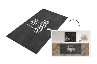 Keukenloper - Loper keuken - Quotes - Oma - I love Grandma - Spreuken - 120x60 cm - Keukenloper vinyl