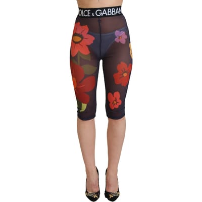 Bloemenprint Mesh Legging Korte Stijl