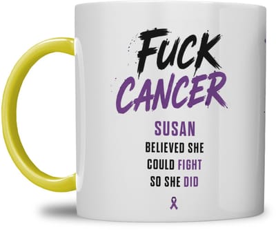 MOK | FUCK CANCER | PAARS BOOM DESIGN | GEPERSONALISEERD | GEEL