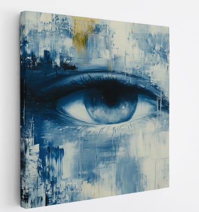 Saammp Canvas Schilderij - Oog - Abstract - 20x20 - Foto op canvas - Wanddecoratie - Muurdecoratie Woonkamer - Slaapkamer decoratie - Canvas Print