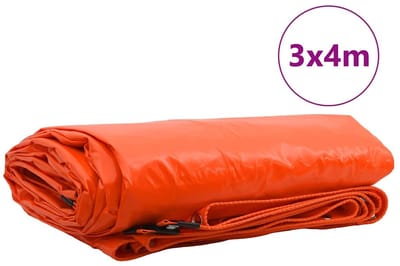 Zeil Oranje - Afdekzeil Buitenhoes - Tuin Beschermen - Waterdicht PVC-coating - 3 x 4 m - Oranje