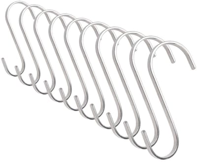Dailygoods - Platte S-vormige Ophanghaken - Set van 10 Haken