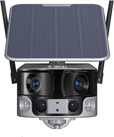 Beveiligingscamera Buiten - WIFI Camera - Huis Bewaken - Dubbele Lens 180° - 8MP 4K - Wit