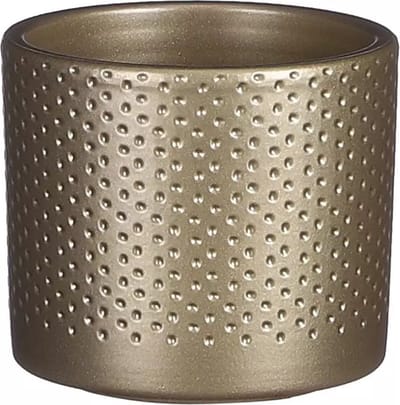 Mica Decorations Plantenpot - goud - keramiek - D10 x H9 cm - bloempot binnen
