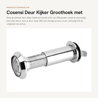 Dailygoods- Deurspion met Camera - Digitale Deurspion - Draadloze Deurspion - Deurspion met Opnamefunctie - Groothoek 14mm - Eenvoudig te Installeren