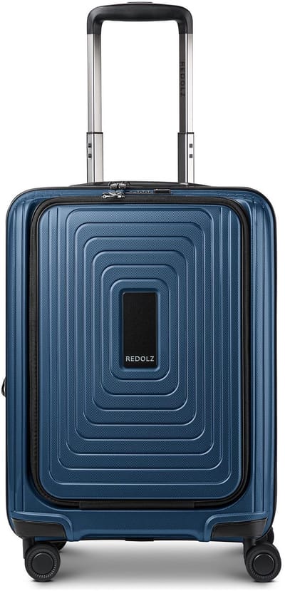 REDOLZ trolley met laptopvak Essentials 14 Trolley ( Exp. With Front Pocket ) Dark Blue Metallic donkerblauw 54cm