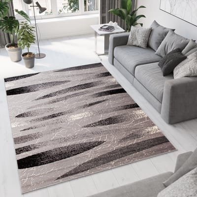 Tapiso Dream Vloerkleed Grijs Laagpolig Abstract Woonkamer Tapijt Maat- 120x170