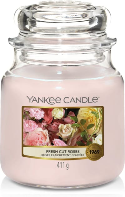 Yankee Candle - Fresh Cut Roses Classic Medium Geurkaars - 90 branduren