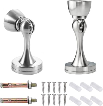 Magnetische Deurstopper - Set van 2 RVS - Anti-Bomp Wanddeursluiters voor Slaapkamer - Woonkamer - Badkamer - Balkon - Kantoor