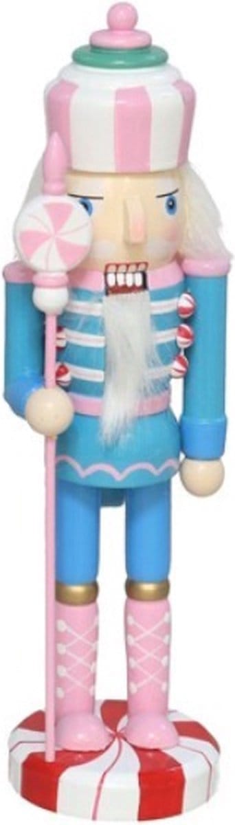 Feestelijke Notenkraker met lolly - 25 cm - Kerstdecoratie