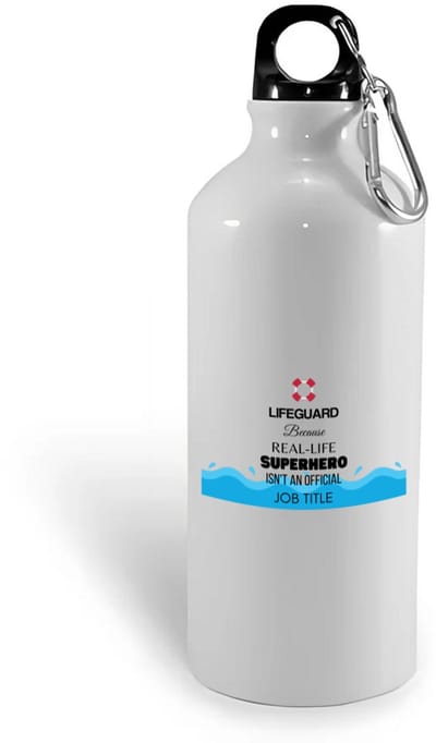 Hacebo® - 'S werelds beste badmeester waterfles - Badmeester - Badmeesters - s werelds beste badmeester - cadeau badmeester - zwemmen - zwemdiploma - cadeau - kado - gift - geschenk - vaderdag - lifeguard - water fles - 400ML