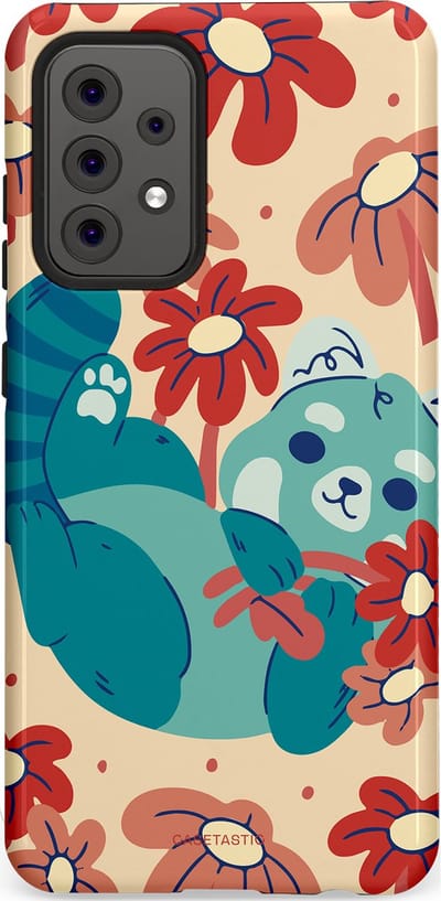 Casetastic Hoesje Geschikt voor Samsung A52 (4G/5G/s) - Stijlvolle Beschermende Duo-layer Case - Rode panda knuffels