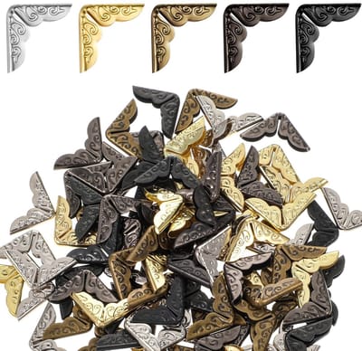 MTTproducts- Hoekbeschermers 100 Stuks - Hoekbeschermers Tafel - Boekbeschermer - Metalen Hoekbeschermers - Duurzaam Ijzer - Diverse Kleuren - Boekbeschermers