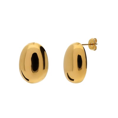 Lucardi Dames Stainless steel oorknoppen voor dames - Oorbellen - Staal - Goudkleurig
