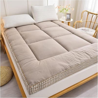 Japanse Futon Matras - Vloer Slaapmatras Opvouwbaar - Comfortabel Slapen - Met Antislip Hoekbanden - 100cm x 200cm - AA