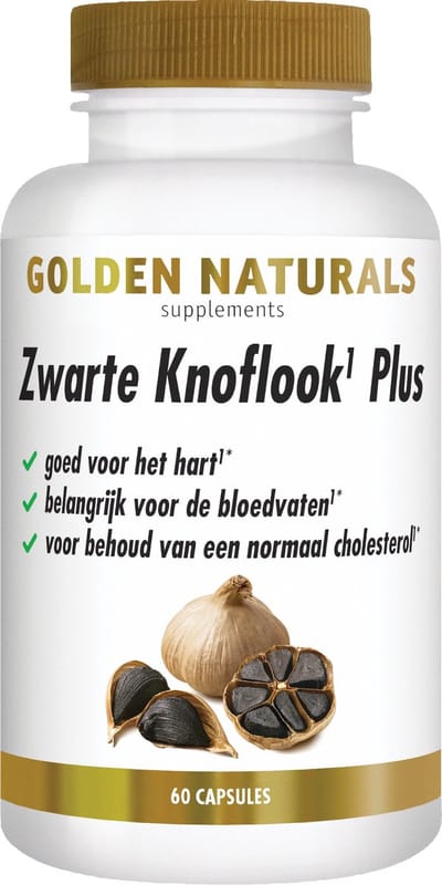 Golden Naturals Zwarte Knoflook Plus (60 veganistische capsules)