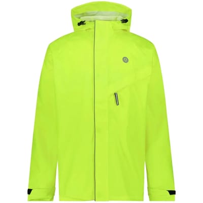 AGU Passat Regenjas Essential – Waterdicht & Winddicht – Verstelbare Capuchon – Reflecterende Prints – Geel - XS