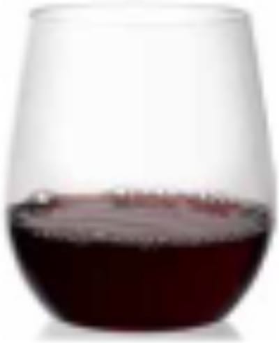Decorline -24 Luxe Transparant Stemloze Wijnglazen 340ml van premium kunststof voor Bruiloften,Kerst, Feesten & Party-herbruikbaar en stabiel.