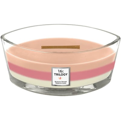 WoodWick Heartwick Flame Trilogy Ellipse Geurkaars - Blooming Orchard - 50 branduren