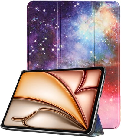 Hoesje - Geschikt voor Apple iPad Air M3/M4 (2025/2026) - 11 inch - Dun & Stevig - Trifold Bookcase - Hard Cover - Hardcover Book Case - Tablet Hoes - Galaxy