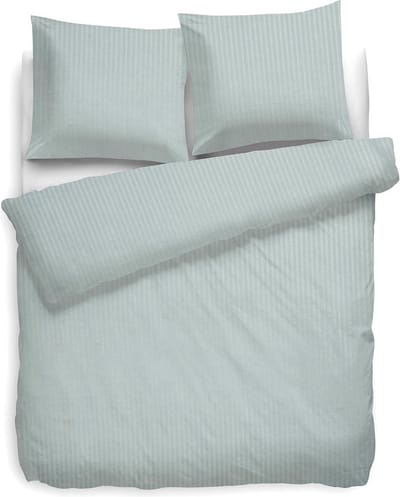 HnL Living Satin Stripe - Dekbedovertrek - Lits-jumeaux - 240 x 200/220 cm - zachtblauw