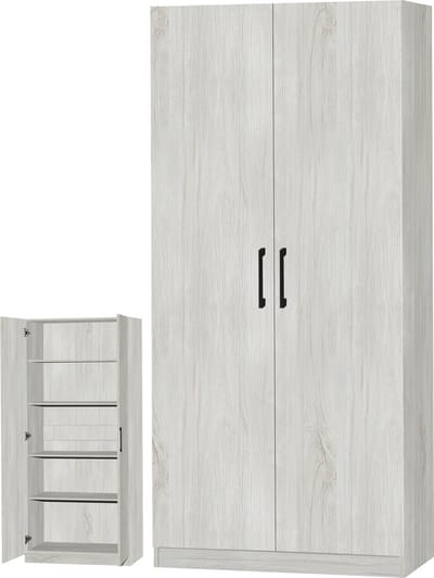 Belfurn - Linnenkast 2 deuren 60cm EDEN white oak