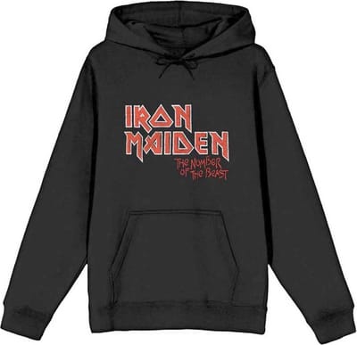 Iron Maiden - Number Of The Beast Vintage Logo Faded Edge Album Hoodie/trui - S - Zwart