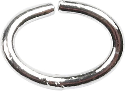 Ring, ovaal, dikte 1 mm, verzilverd, 40stuk/ 1 doos
